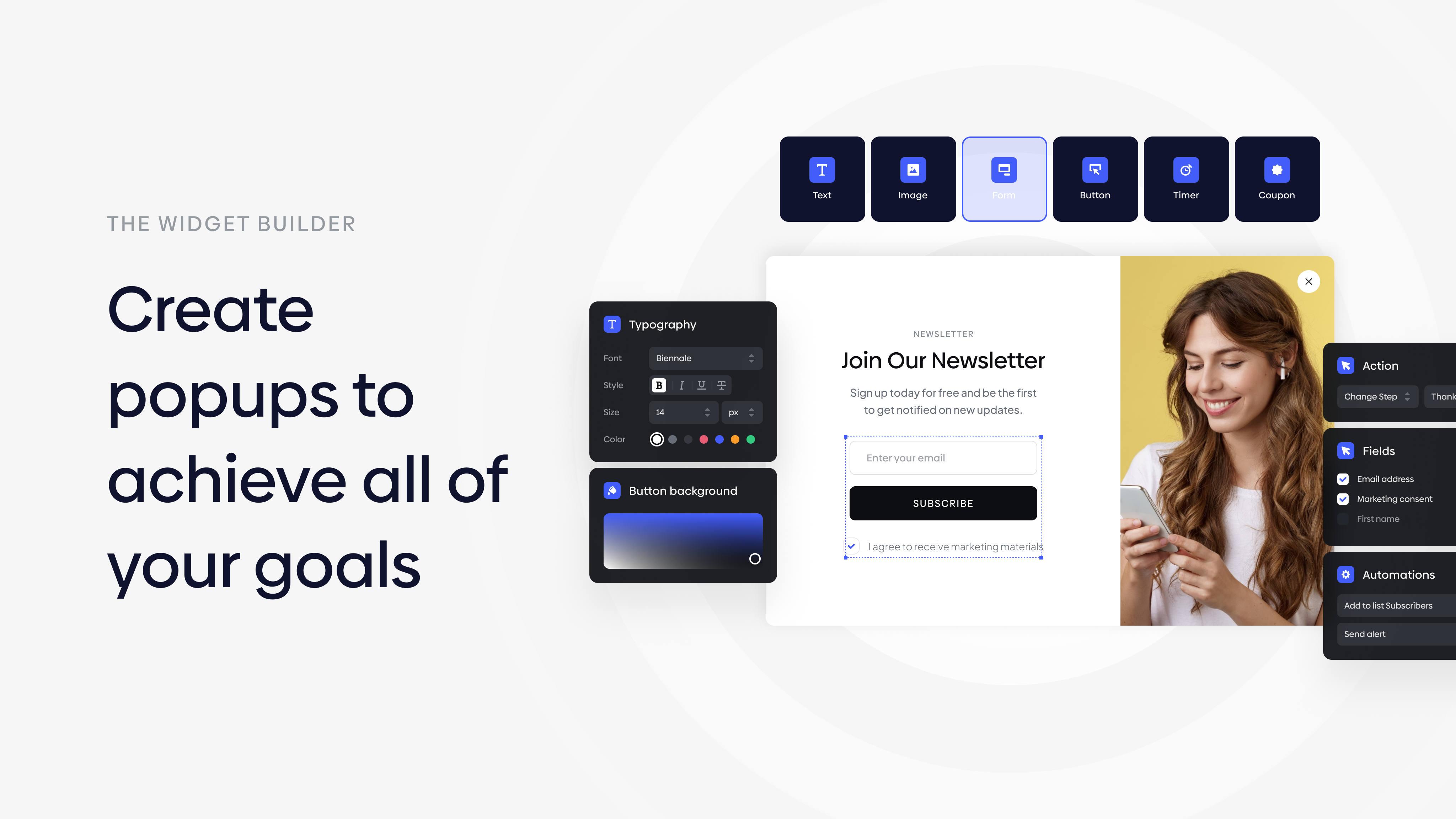 Popups builder